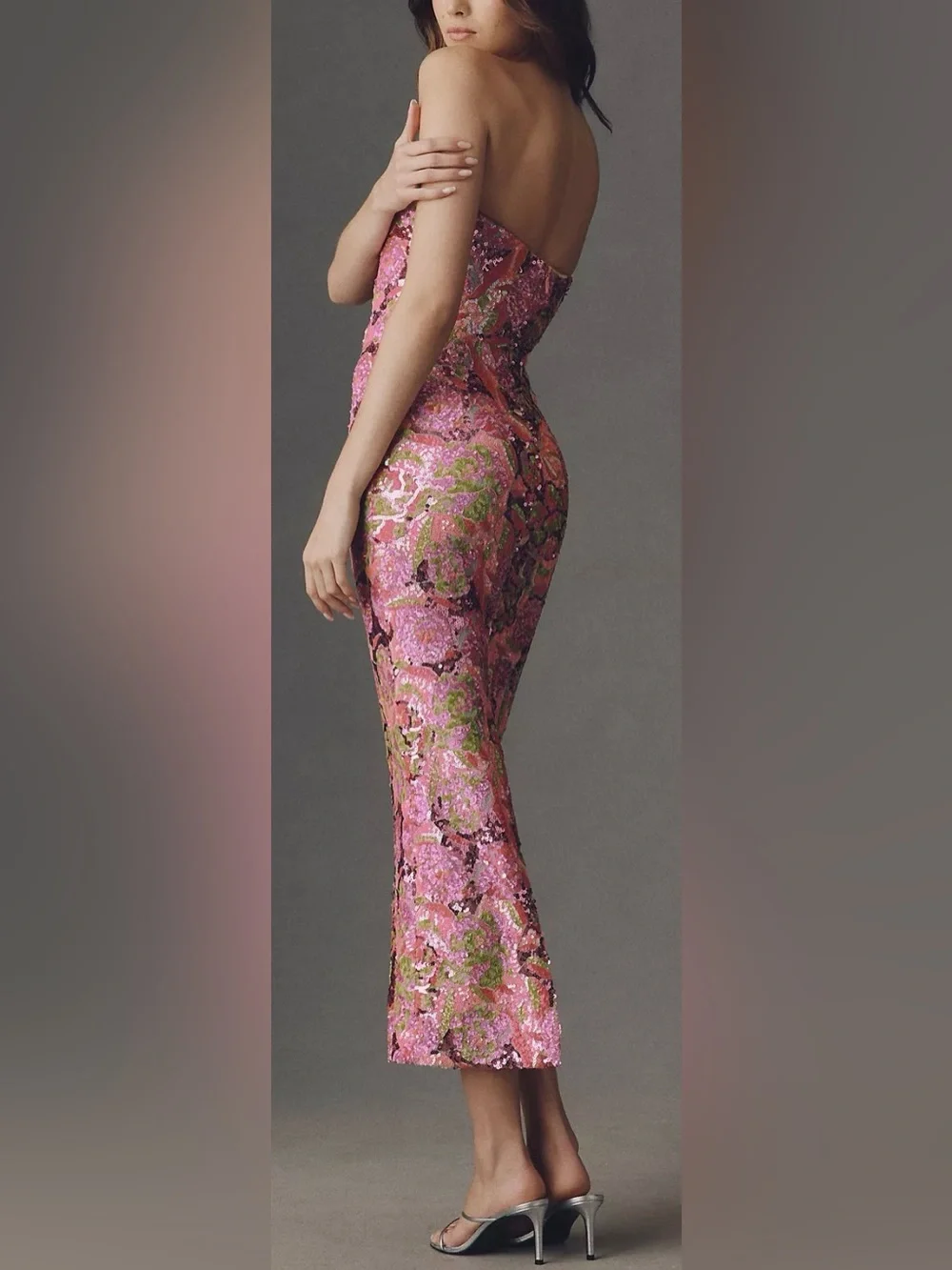NEW Helsi Monique Strapless Sweetheart Sequin Maxi Dress Sz XS - Picture 2 of 7